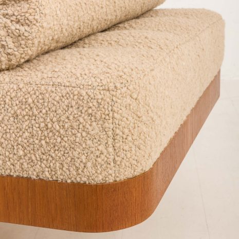 24403 Scandinavian mid century teak daybed in Boucle wool fabric, Sweden 1960s-10 24403 Scandinavian mid century teak daybed in Boucle wool fabric, Sweden 1960s-10
