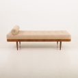 24403 Scandinavian mid century teak daybed in Boucle wool fabric, Sweden 1960s-2