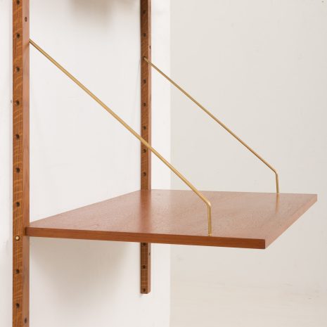 24417 Home office one bay teak wall unit with a desk shelf and a lamp, Denmark 1970s-11 24417 Home office one bay teak wall unit with a desk shelf and a lamp, Denmark 1970s-11