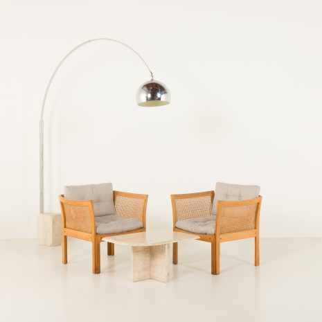 24451 Paar Plexus-Sessel aus Eichenholz von Illum Wikkelsø für CFC Silkeborg, 1960er-Jahre-1 24451 Paar Plexus-Sessel aus Eichenholz von Illum Wikkelsø für CFC Silkeborg, 1960er-Jahre-1