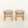 24451 Pair of Plexus lounge chairs in oak by Illum Wikkelsø for CFC Silkeborg, 1960s-3