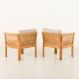 24451 Pair of Plexus lounge chairs in oak by Illum Wikkelsø for CFC Silkeborg, 1960s-6