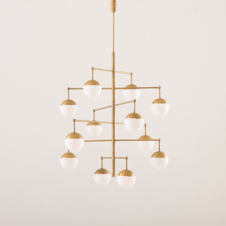 1900 Italian brass mid century chandelier--2 1900 Italian brass mid century chandelier--2