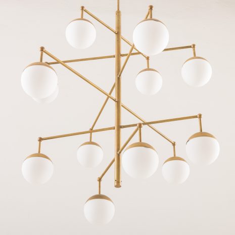1900 Italian brass mid century chandelier-6 1900 Italian brass mid century chandelier-6