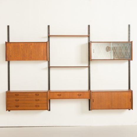 23366 three bay teak wall unit-10 23366 three bay teak wall unit-10