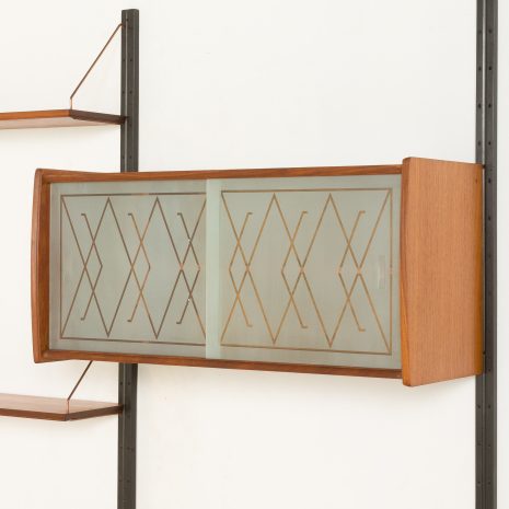 23366 three bay teak wall unit-11 23366 three bay teak wall unit-11