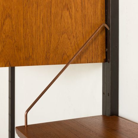 23366 three bay teak wall unit-25 23366 three bay teak wall unit-25