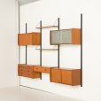 23366 three bay teak wall unit-4