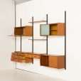 23366 three bay teak wall unit-5