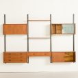 23366 three bay teak wall unit-7