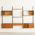 23366 three bay teak wall unit-8