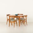 24423 Teak round dining table.-1
