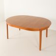 Danish mid century teak round extension table, 1960s