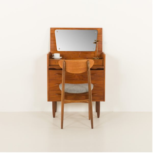Danish teak dresser with hidden vanity in the style of Arne Hovmand Olsen, 1960s