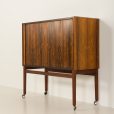 24430 Mid century rosewood vinyl record cabinet.-10