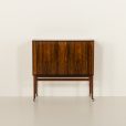 24430 Mid century rosewood vinyl record cabinet.-6