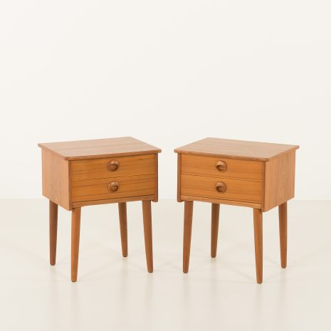 24441 pair of nightstands-1 Pair of Scandinavian mid century nightstands in the Texmon style, Norway 1960s