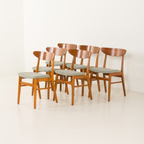 24443 set of 6 teak chairs.-4 24443 set of 6 teak chairs.-4