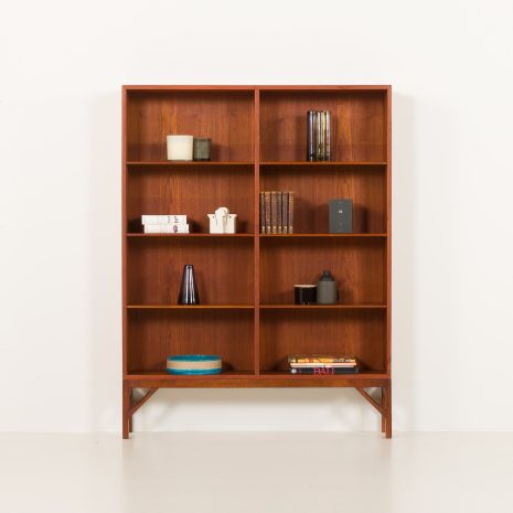 Tekowa biblioteczka seria China, proj. Borge Mogensen, Dania, lata 60.