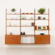Preben Sorensen teak mid-century wall unit , PS system, Randers, Denmark 1960s