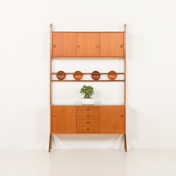 Ergo freestanding wall unit with a sideboard by John Texmon for Blindheim Mobelfabrikk, Norway 1960s