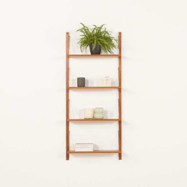 Scandinavian mid-century shelving system in teak, W60cm, 1960s