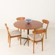 Italian round teak dining table in Gio Ponti style, 1960s