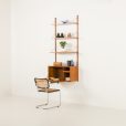 25011 Poul Cadovius home office wall unit with a hidden desk, 1960s-2