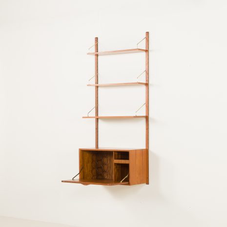 25011 Poul Cadovius home office wall unit with a hidden desk, 1960s-3 25011 Poul Cadovius home office wall unit with a hidden desk, 1960s-3
