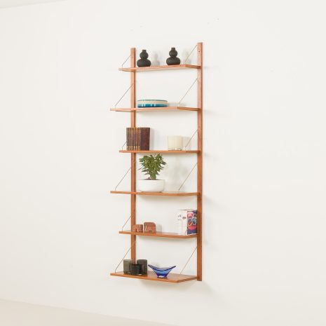 25020 Scandinavian mid century teak shelving unit , 1960s-2 25020 Scandinavian mid century teak shelving unit , 1960s-2