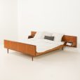 25045 Danish mid century queen size teak bed, 1960s-2