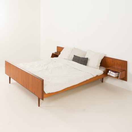 25045 Danish mid century queen size teak bed, 1960s-3 25045 Danish mid century queen size teak bed, 1960s-3