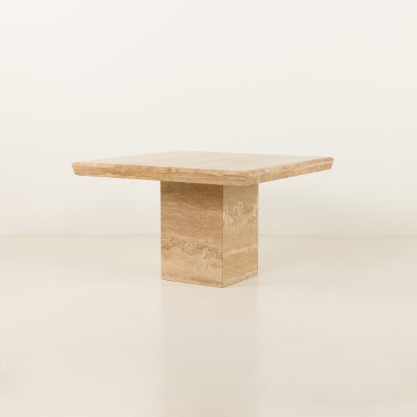 Duży stół do jadalni z trawertynu, Włochy, lata 70.