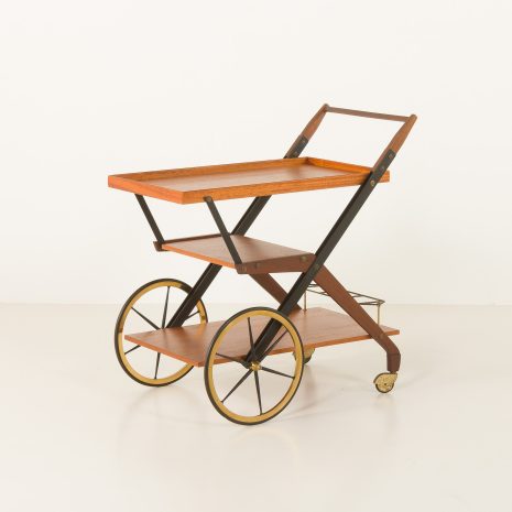 25065 teak bar cart-1 Italian mid-century teak bar cart, Serving Trolley, 1960s