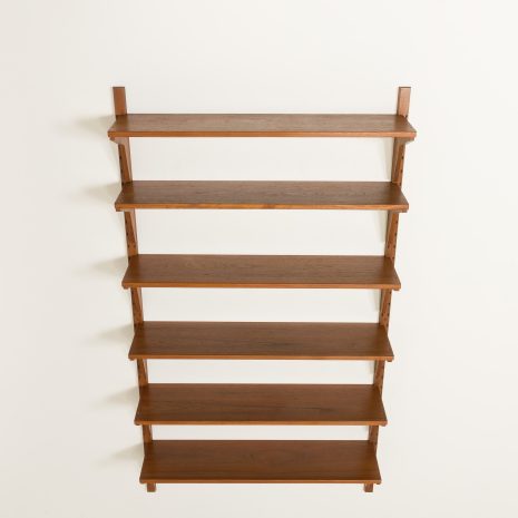 25067 Scandinavian mid century renovated teak shelving unit, 1960s-5 25067 Scandinavian mid century renovated teak shelving unit, 1960s-5