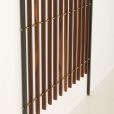25081 Italian mid century coat hanger in teak and brass, 1950s-11