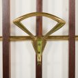 25081 Italian mid century coat hanger in teak and brass, 1950s-9