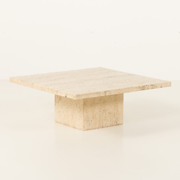 Italian mid century travertine coffee table, 1970s