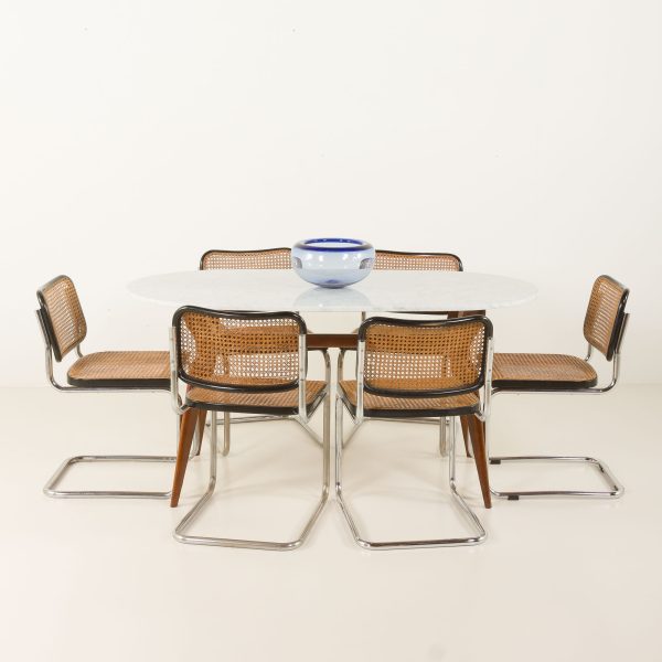 Italienischer Carra-Marmor-Esstisch aus der Mitte des Jahrhunderts im Stil von Ico Parisi, 1950er Jahre