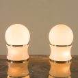 25101 Pair OF Opaline Glass Table Lamps by Goffredo Reggiani for Reggiani, Italy 1960s-4