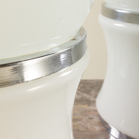 25101 Pair OF Opaline Glass Table Lamps by Goffredo Reggiani for Reggiani, Italy 1960s-5 25101 Pair OF Opaline Glass Table Lamps by Goffredo Reggiani for Reggiani, Italy 1960s-5