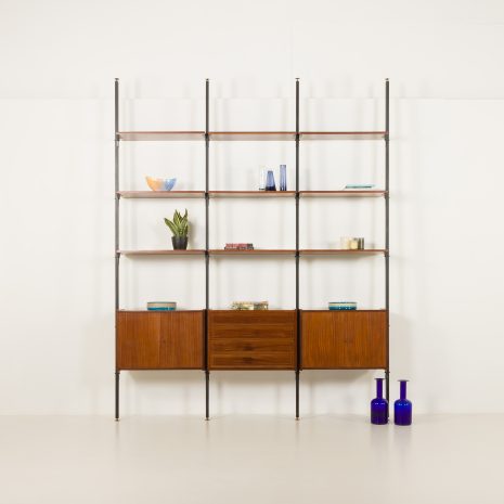 Włoski parawan lub regał z połowy wieku w stylu Franco Albini, Włochy 1960