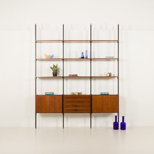 Włoski parawan lub regał z połowy wieku w stylu Franco Albini, Włochy 1960