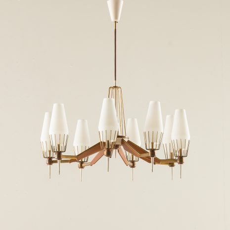 Mid century modern Italian chandelier in attr. to Arredoluce 1950s