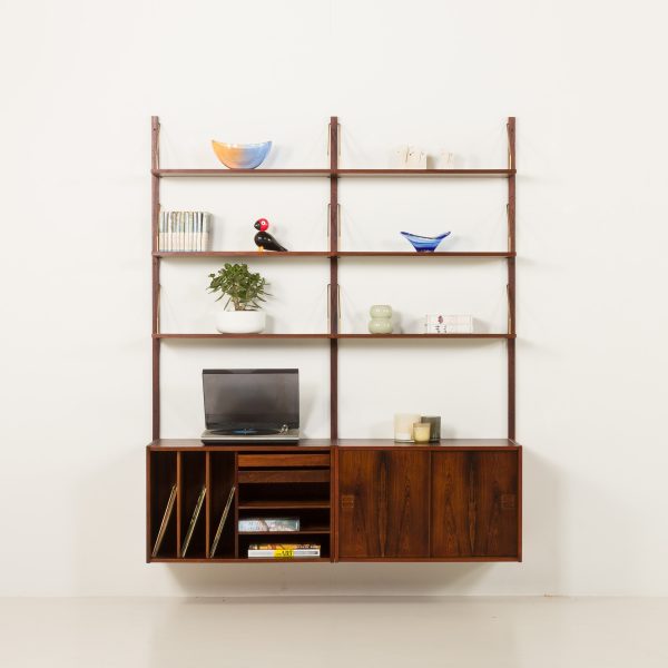 Regał ścienny vintage z palisandru, styl skandynawski, Dania, 1970