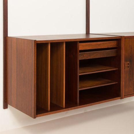 25060 Scandinavian mid century rosewood shelving unit with vinyl records cabinet, Denmark 1970s-16 25060 Scandinavian mid century rosewood shelving unit with vinyl records cabinet, Denmark 1970s-16