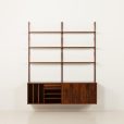 25060 Scandinavian mid century rosewood shelving unit with vinyl records cabinet, Denmark 1970s-7
