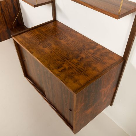 25075 Danish rosewood wall unit by Preben Sorensen for PS System Randers, 1960s-11 25075 Danish rosewood wall unit by Preben Sorensen for PS System Randers, 1960s-11