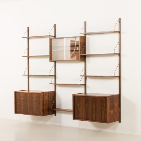 25075 Danish rosewood wall unit by Preben Sorensen for PS System Randers, 1960s-3 25075 Danish rosewood wall unit by Preben Sorensen for PS System Randers, 1960s-3
