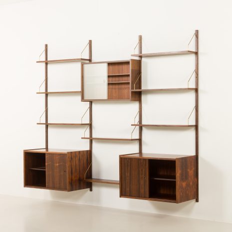 25075 Danish rosewood wall unit by Preben Sorensen for PS System Randers, 1960s-4 25075 Danish rosewood wall unit by Preben Sorensen for PS System Randers, 1960s-4
